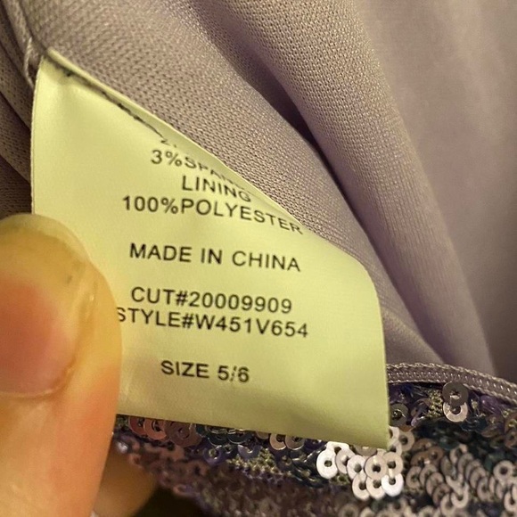 Windsor Purple Long Prom Dress Like New Size 5/6 - Picture 4 of 4